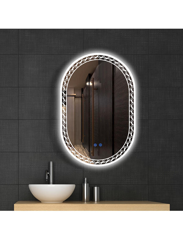 Espejo de baño LED con control inteligente de 60 cm con luz